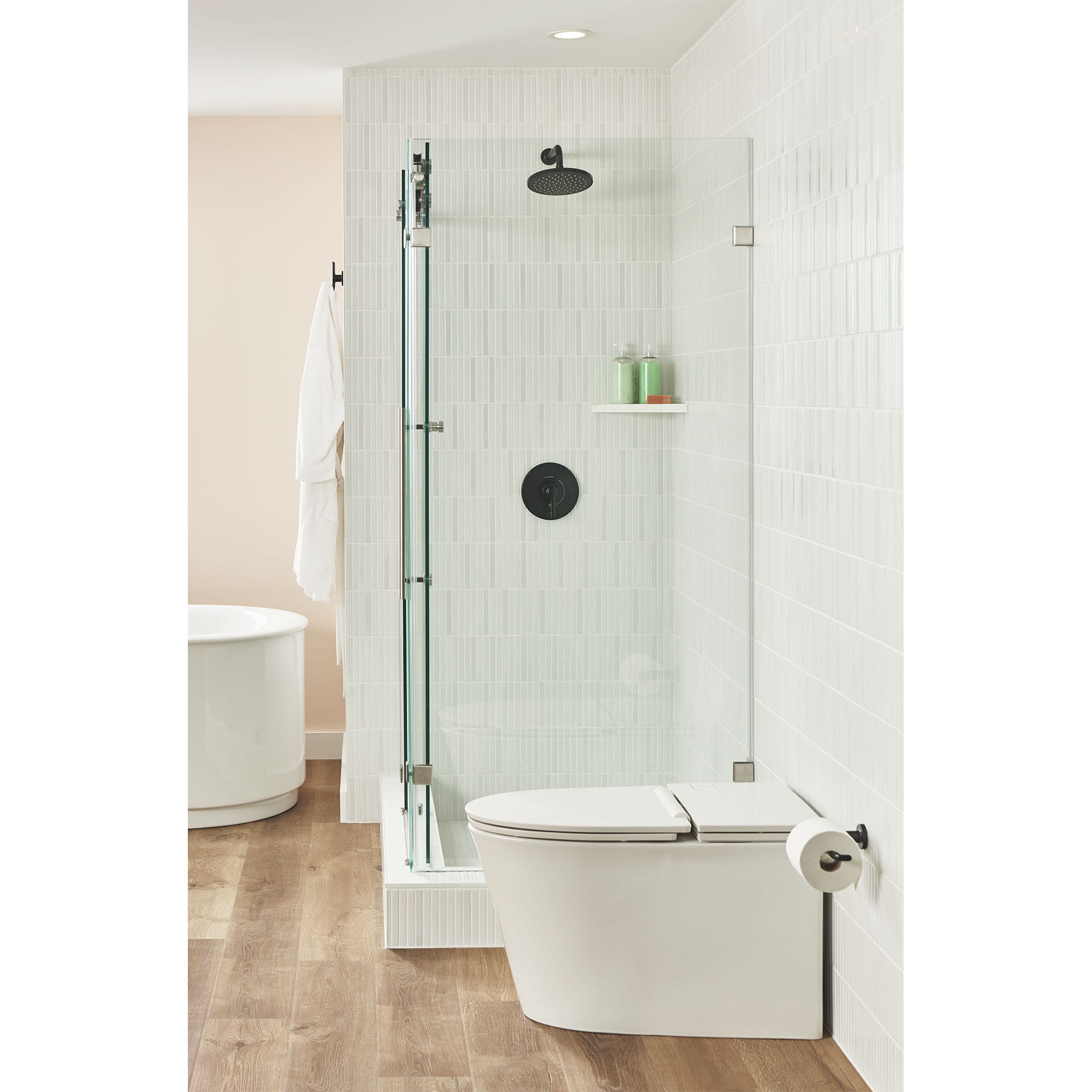 Studio® S 1.8 gpm/6.8 L/min  Shower Trim Kit With Rain Showerhead, Double Ceramic Pressure Balance Cartridge With Lever Handle